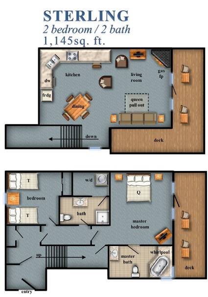 Sterling 2-bedroom Floor Plan